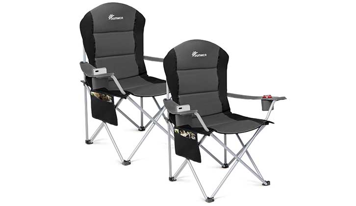 Sunmer Dark Grey Camping Chairs