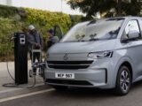 The VW Transporter eHybrid being charged