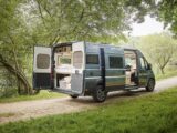 The D64 Select parked up with the barn doors open