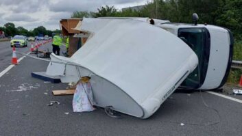 The crashed motorhome