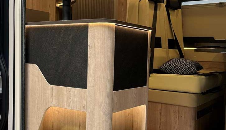 Inside the Black Pearl campervan