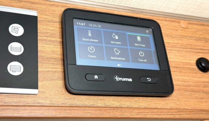 The control panel fitted