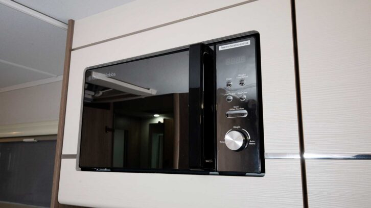 A microwave in a motorhome