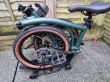 The bike folded up