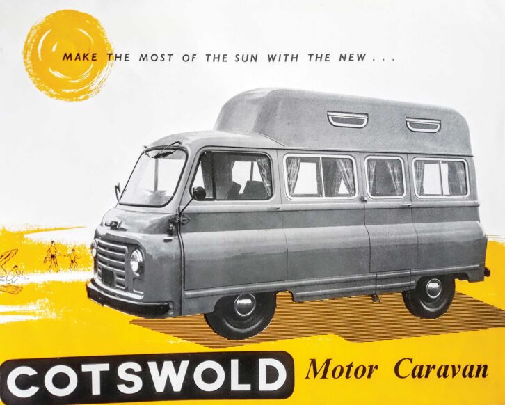 An advert for the campervan