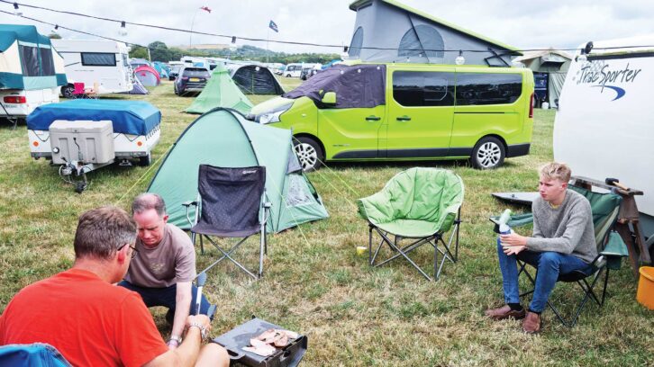 Cooking on a campsite