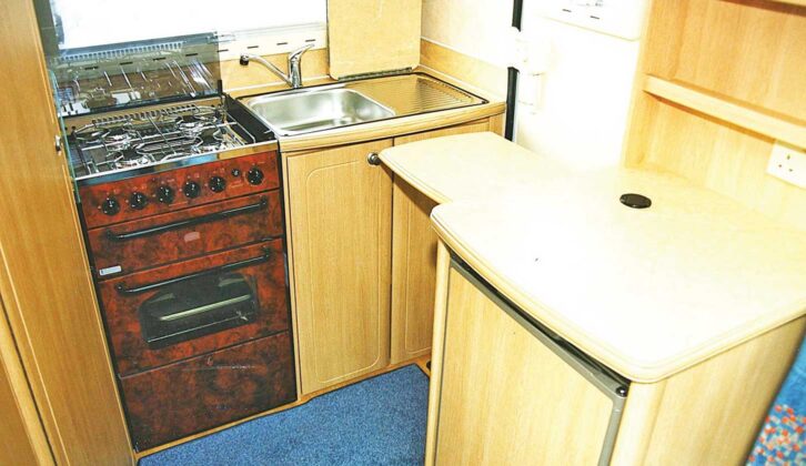 The kitchen in the 2002 test model