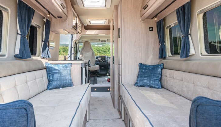 Looking from the rear lounge to the front of the Warwick XL LXV
