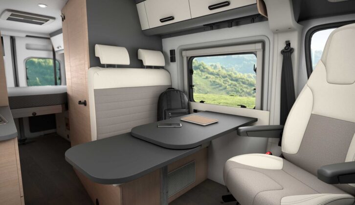 The dinette in the Sun Living V65GX 20th Edition