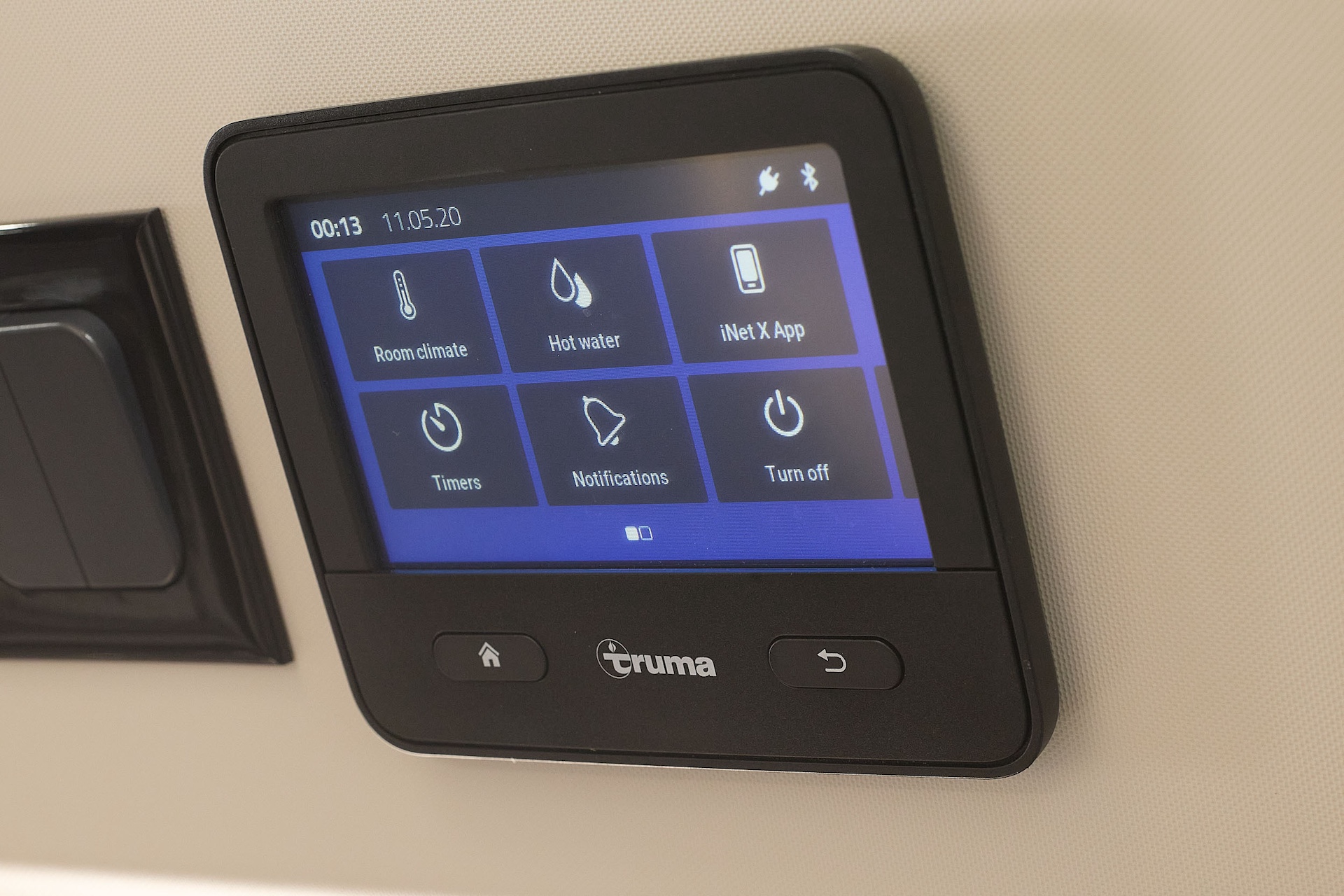 Bailey Endeavour campervan control panel