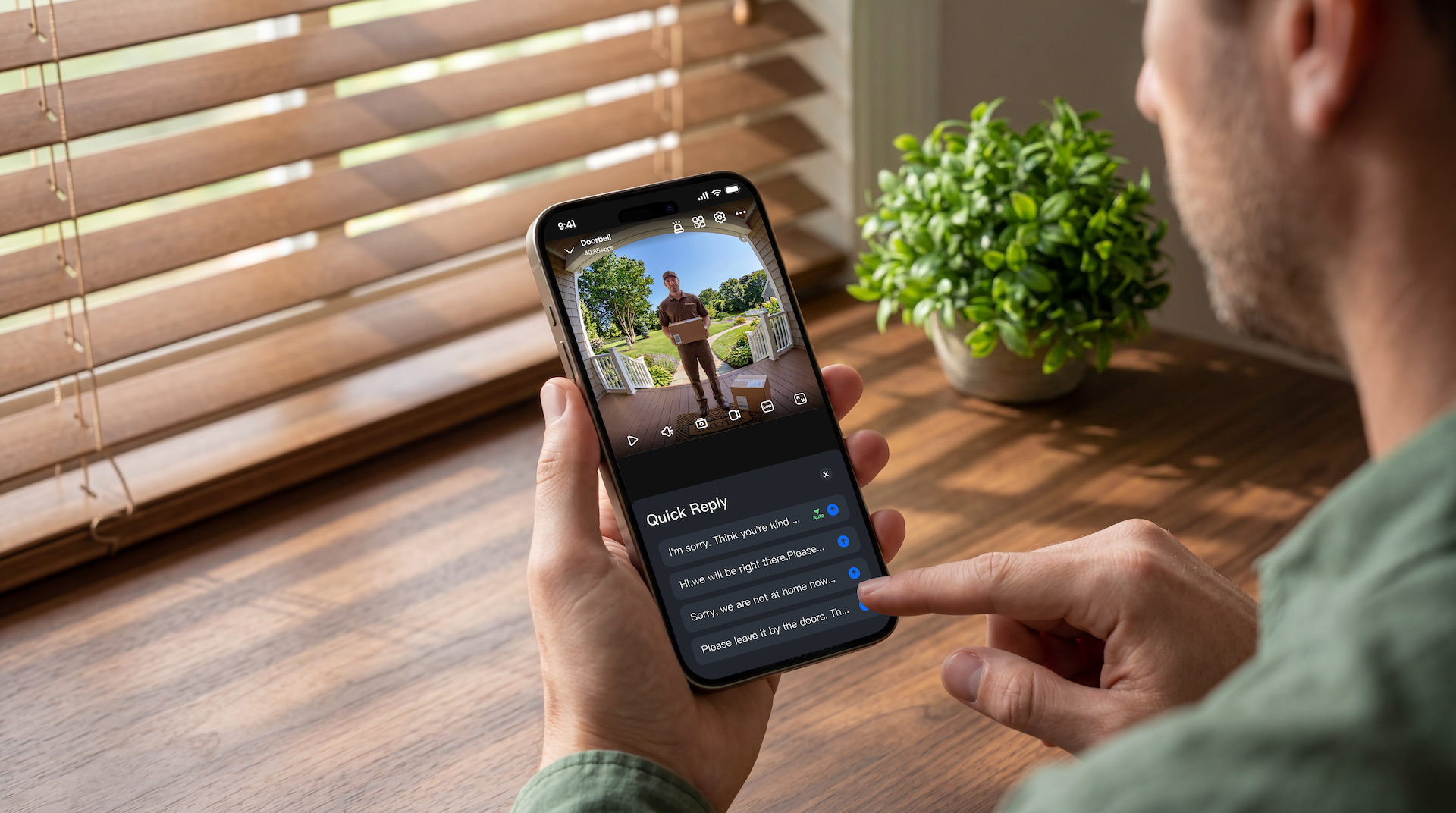 Reolink Video Doorbell being accessed via an app