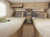 The fixed single beds in the C66