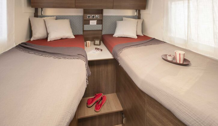 The fixed single beds in the C66i