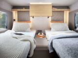 The fixed single beds in the CJ660