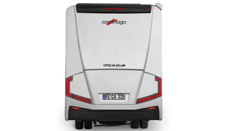 The back panel of a chic s-plus