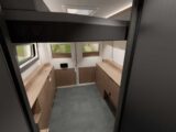 The beds at the back of the Relax 640 LE XR can be raised