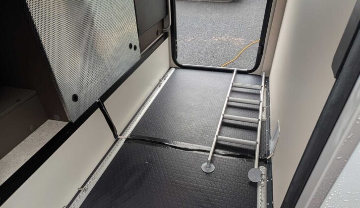 The garage in the motorhome