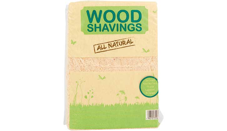 A 3.5kg bag of wood shavings