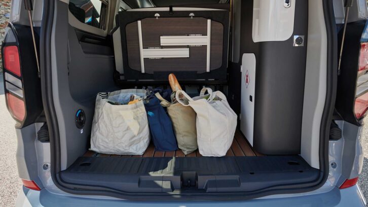 Shopping loaded into the Monza's 'boot' space