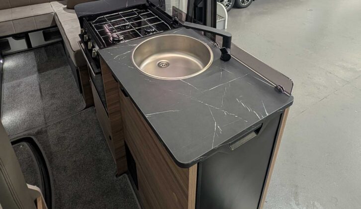 The kitchen in the Endeavour B68