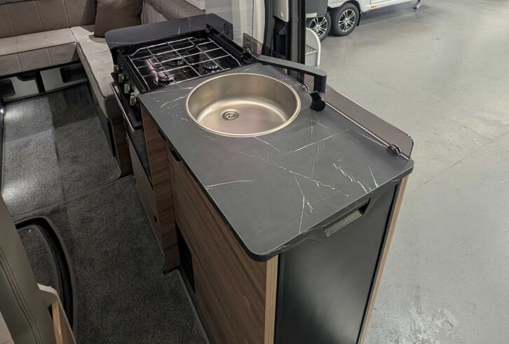 The kitchen in the Endeavour B68