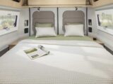 The island bed in the Rapido V64