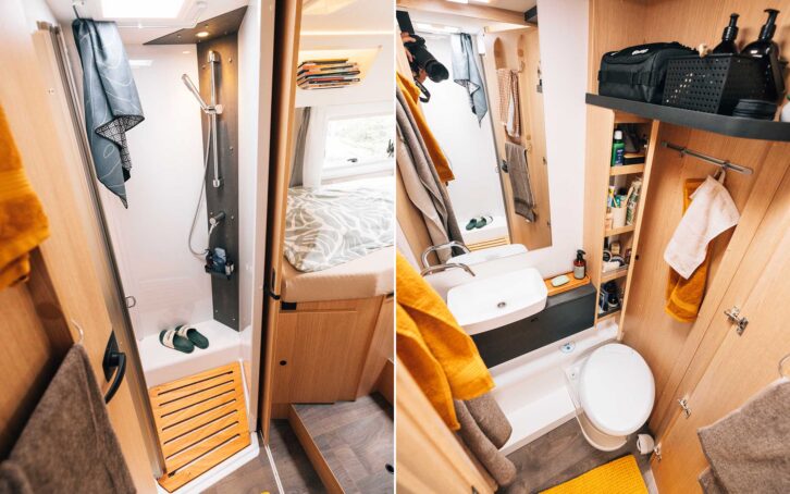 The washroom in the T7433S
