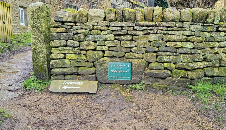 The start of the Penine Way