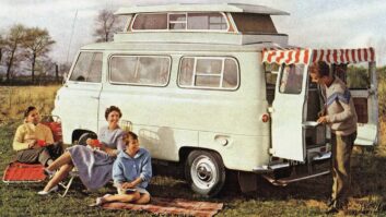 A publicity image of the Ford Thames 400E Airborne