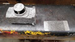 Corrosion on the air intake and grid