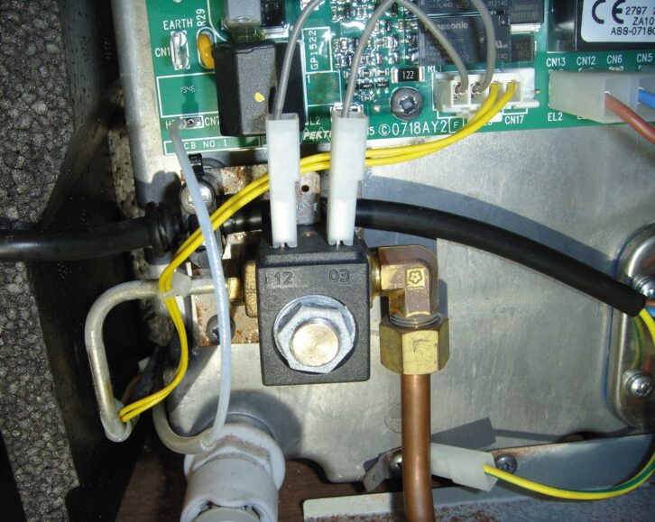 Checking the gas solenoid valve was working