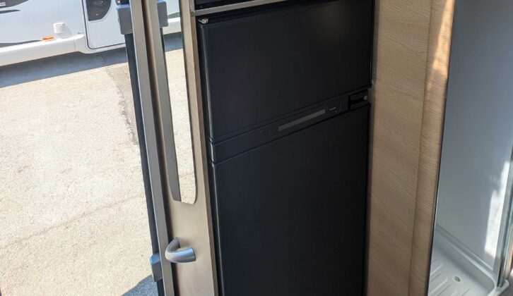 The fridge-freezer and oven