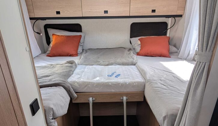 The double bed at the rear