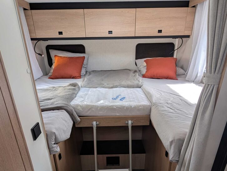 The double bed at the rear