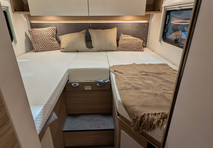 The bed in the Elddis Autoquest GTS 70CS