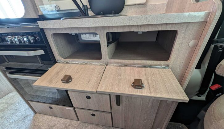 The locker and cupboard space by the kitchen