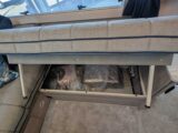 The storage under the sofa