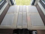 The bed made up from the settees