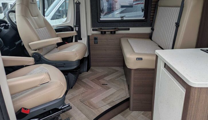The cab seats swivelled round