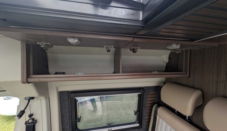 Two overhead lockers at the front
