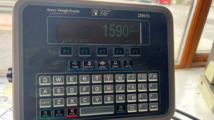 The motorhome's weight