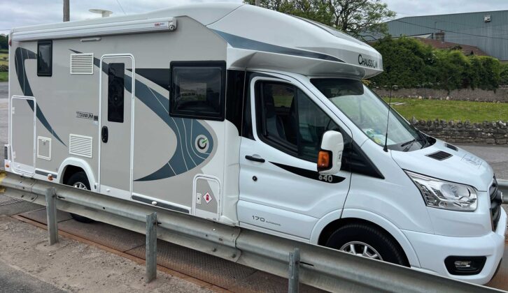 A motorhome being driven