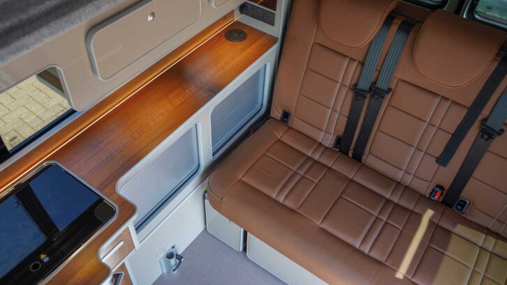 The rear seat in a VW