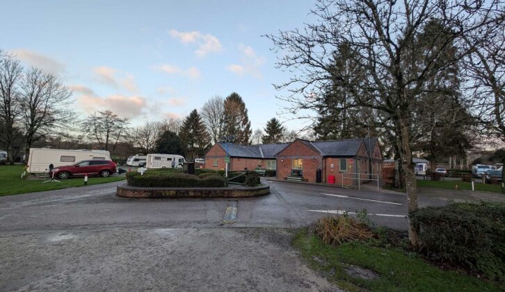 Leisure vehicles pitched up at Chatsworth Caravan and Motorhome Park