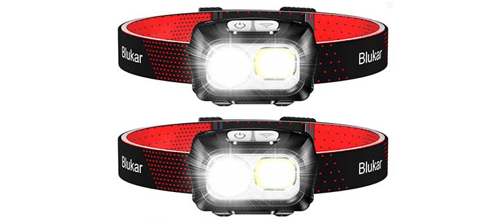 Blukar Rechargeable head torch 2000-lumen head torch