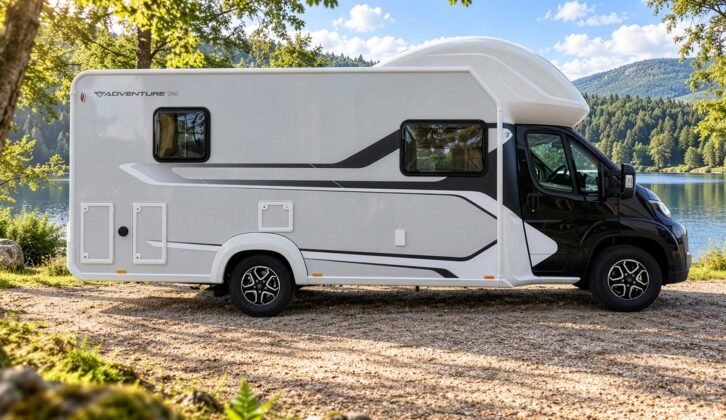 An Auto-Trail Adventure Coachbuilt from the side