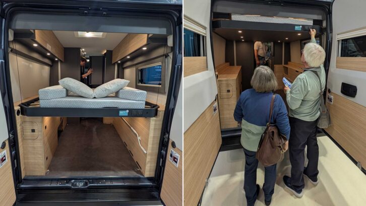 The bed in the Relax can be raised or lowered as required