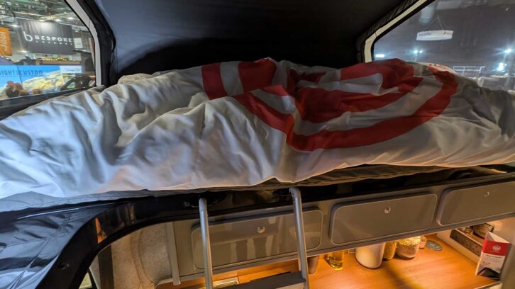 The roof bed in the Camperking